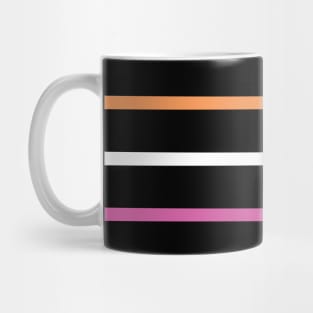 Lesbian Sunset Pride Flag Stripes Mug